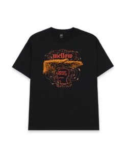 BRAIN DEAD X MELLOW CLIMBING TOPOGRAFIC T-SHIRT - BLACK