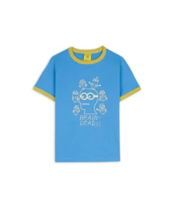 BRAIN DEAD X MINIONS KIDS SHORT SLEEVE RINGER T-SHIRT - BLUE