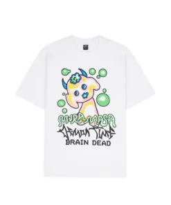 BRAIN DEAD X MURA MASA DEMON TIME T-SHIRT - WHITE