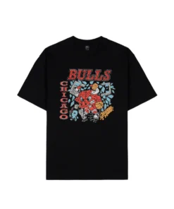 BRAIN DEAD X NBA CHICAGO BULLS T-SHIRT - BLACK