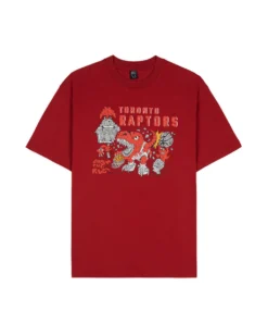 BRAIN DEAD X NBA TORONTO RAPTORS T-SHIRT - RED