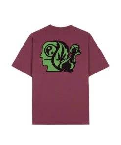 BRAIN DEAD X PETER SUTHERLAND SOS T-SHIRT - RASPBERRY