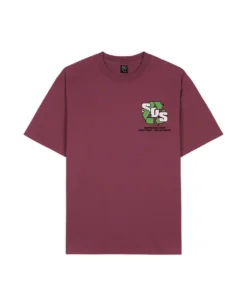 BRAIN DEAD X PETER SUTHERLAND SOS T-SHIRT - RASPBERRY