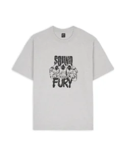 BRAIN DEAD X SPOILER SOUND & FURY T-SHIRT - HEATHER GREY